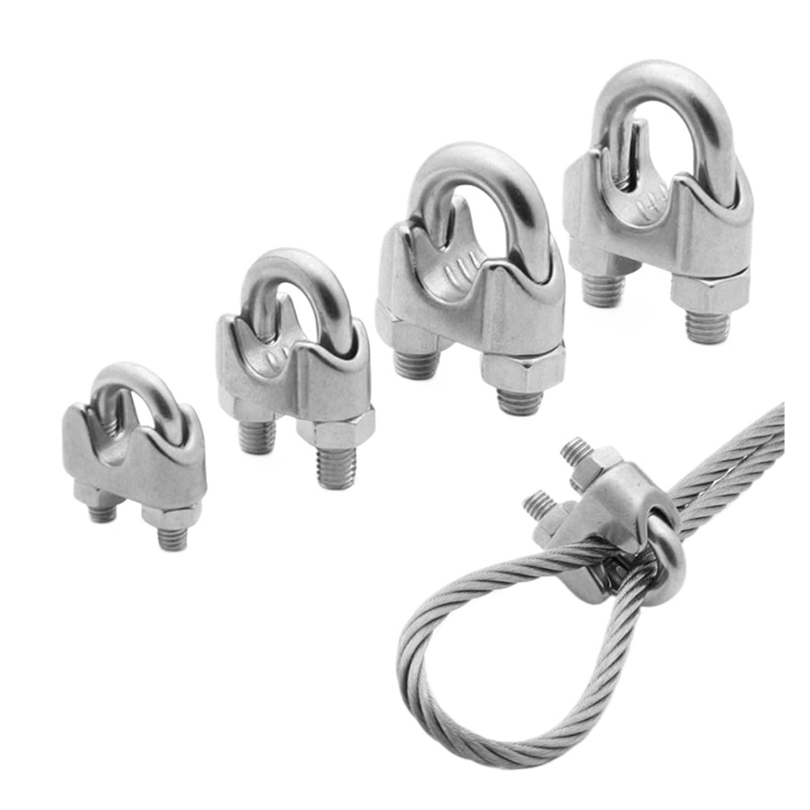 Stainless Steel U Type Wire Rope Clamp, Wire Rope Clamp 304 Stainless Steel U Type Multiple Sizes(Dia.214-226mm)