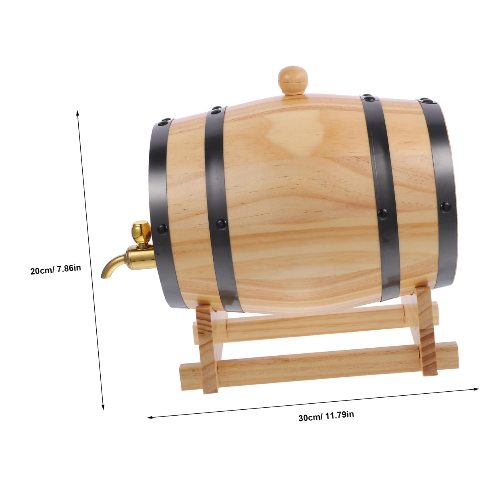 CIYODO Wine Bucket 5 Liter Bucket Spout Wooden Storage Tank for Bar Random Color
