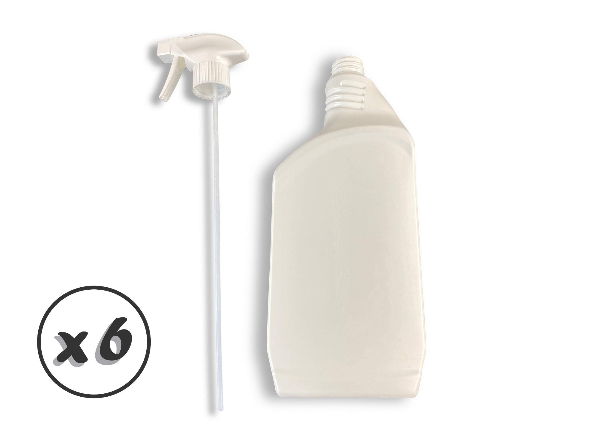 KIBROS Lot 6 pulvérisateurs vaporisateurs 1 L gâchette buse réglable