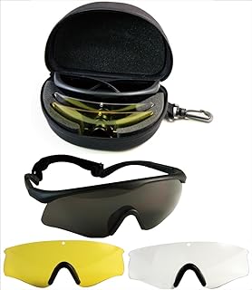 FIRE TEC Interchangeable Sports Glasses System Set - Yellow, Smoke & Clear - Rothco