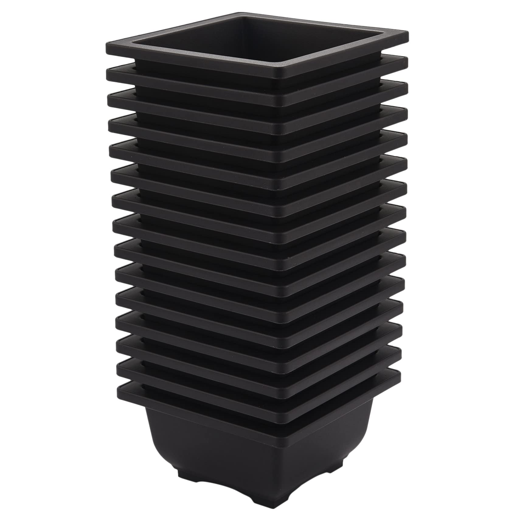Rfeeuubft 15 Piezas de Maceta de 4.7 Pulgadas, Maceta de Entrenamiento de BonsáI de PláStico Cuadrada, Maceta de Suculentas, para JardíN, Interior, DecoracióN del Hogar