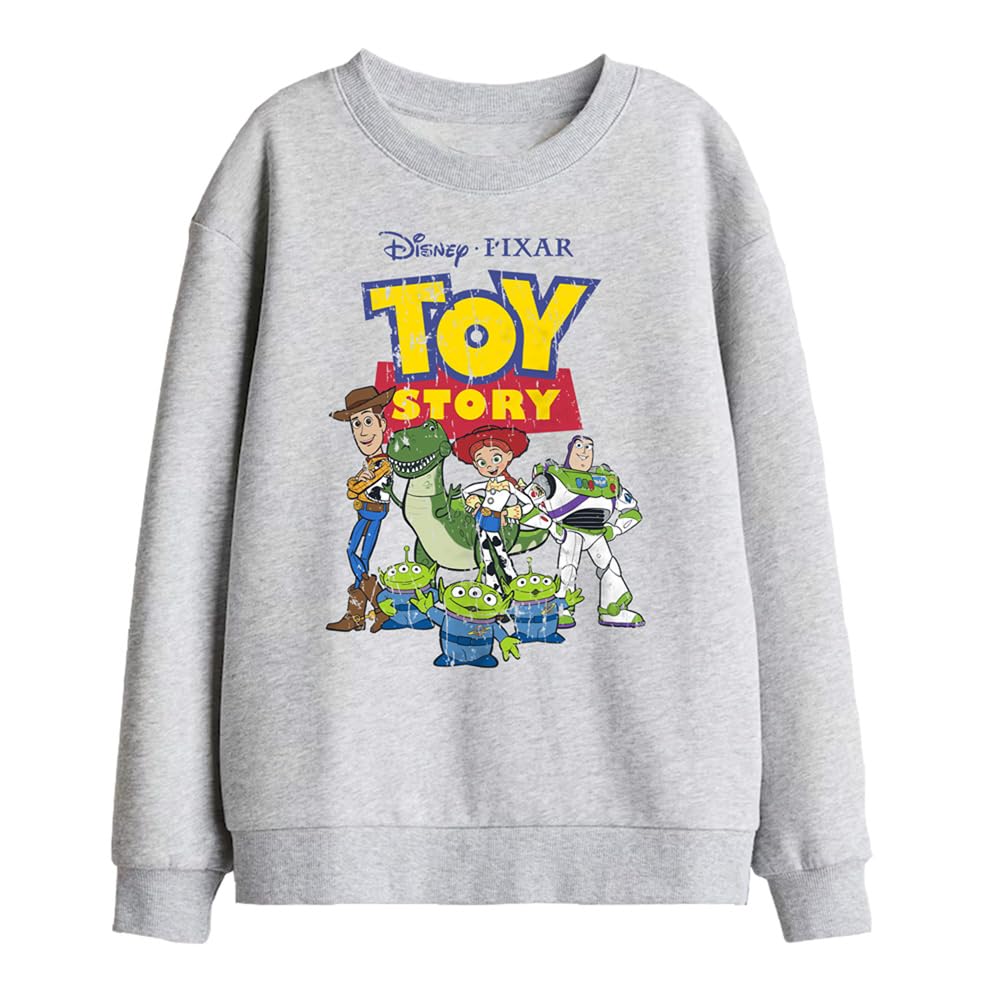 Disney Toy Story Group Kids Sweatshirt, Athletic Heather, 5-6