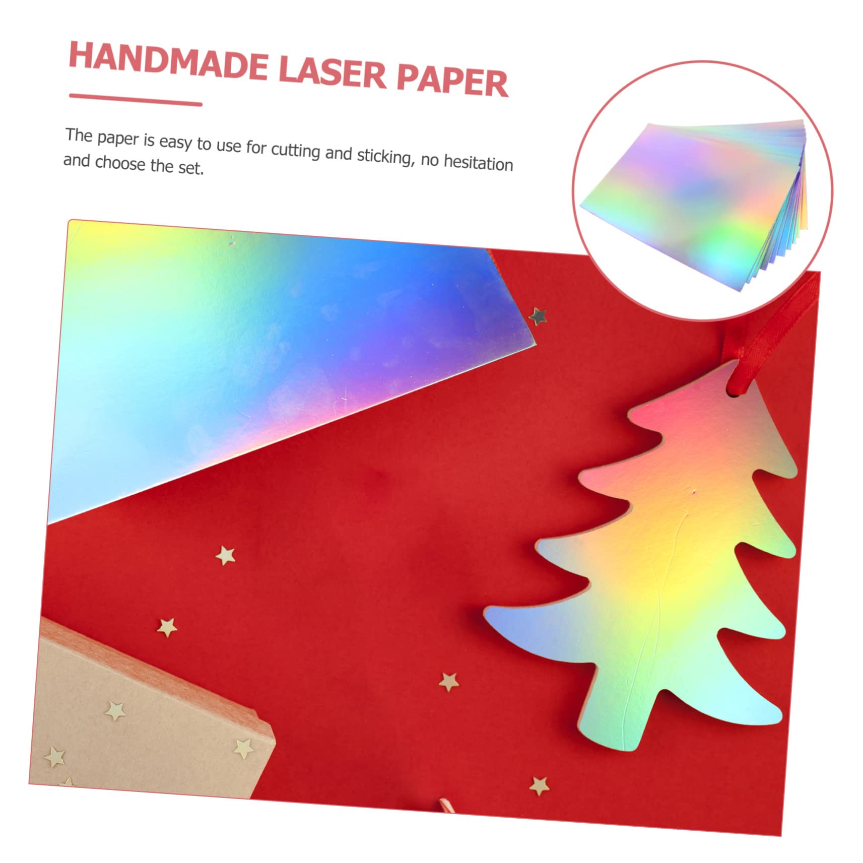 NUOBESTY 50 Láminas Decorativas de Papel Decorativo Cuadrado para Manualidades Función de Plegado y Adhesivo, Adecuado para Scrapbooking y Proyectos Creativos