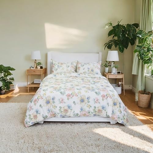 Funda de edredón tamaño individual, 100% algodón egipcio lavado 600 hilos, tamaño King (68 x 90 pulgadas), con 2 fundas de almohada (20 x 26