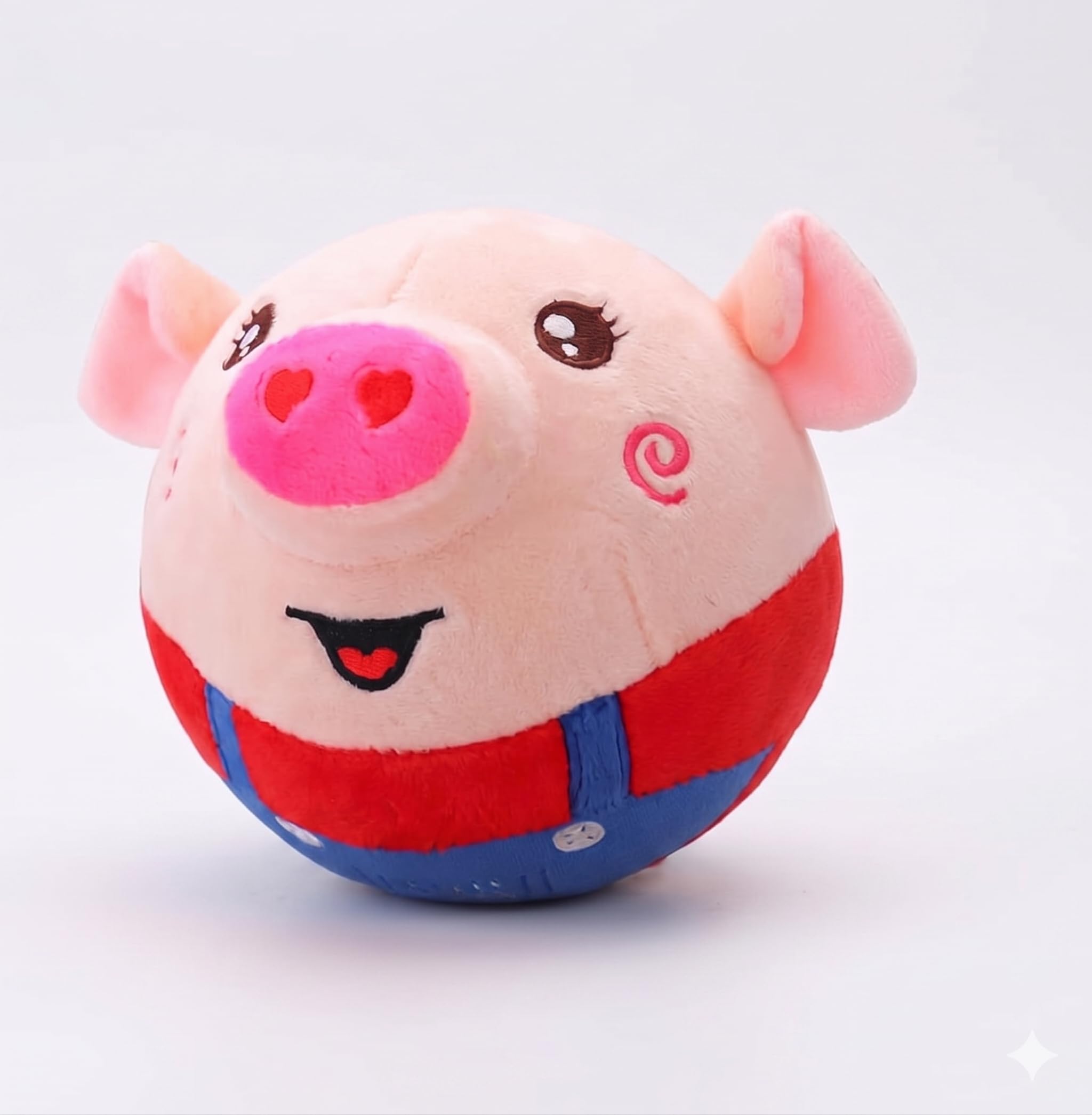 Finalize Dancing Piggy Ball, Singing & Wiggling Plush Toy for Babies, Soft Machine-Washable Interactive Electronic Piglet with Music & Motion, Light-Up Musical Toy for Toddlers & Kids (Dancing Piglet)
