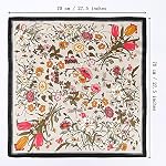27 Inches Silk Feeling Square Head Scarf 4 Pcs Satin Square Head Scarves for Women Hair Bandanas