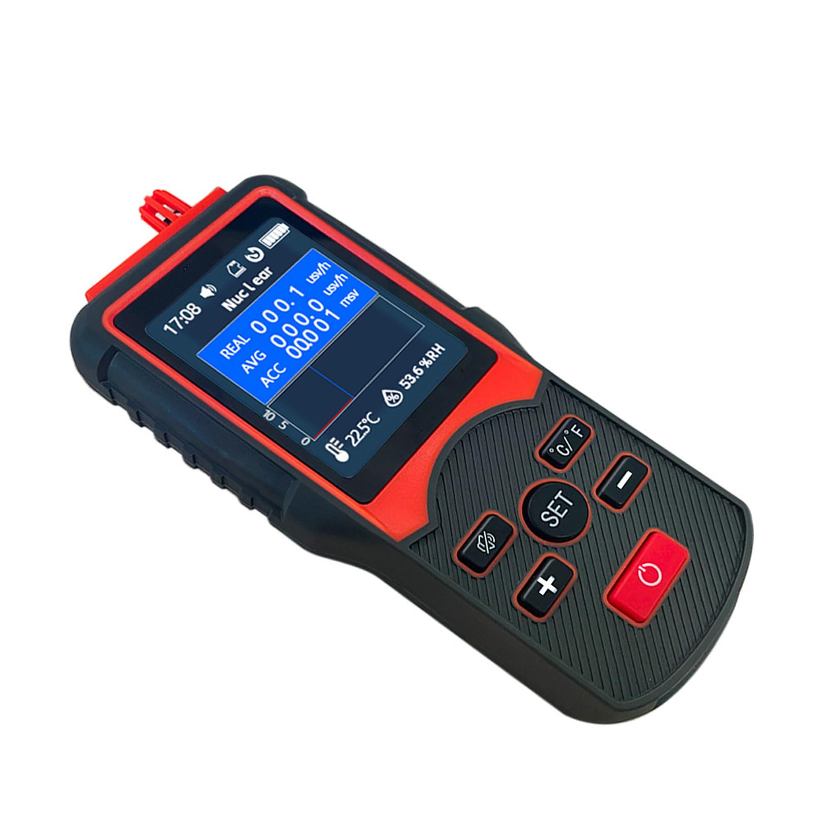 Geiger Counter Nuclear Radiation Detector,Portable Detect X-Rays and ?-Rays Radiation Monitor Meter with LCD Display Material Testing and Radiation Testing
