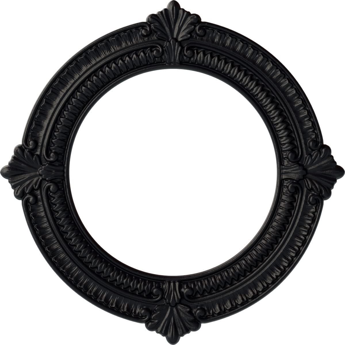 Ekena Millwork CM13BNSGS Benson Hand-Painted Ceiling Medallion, Steel Gray