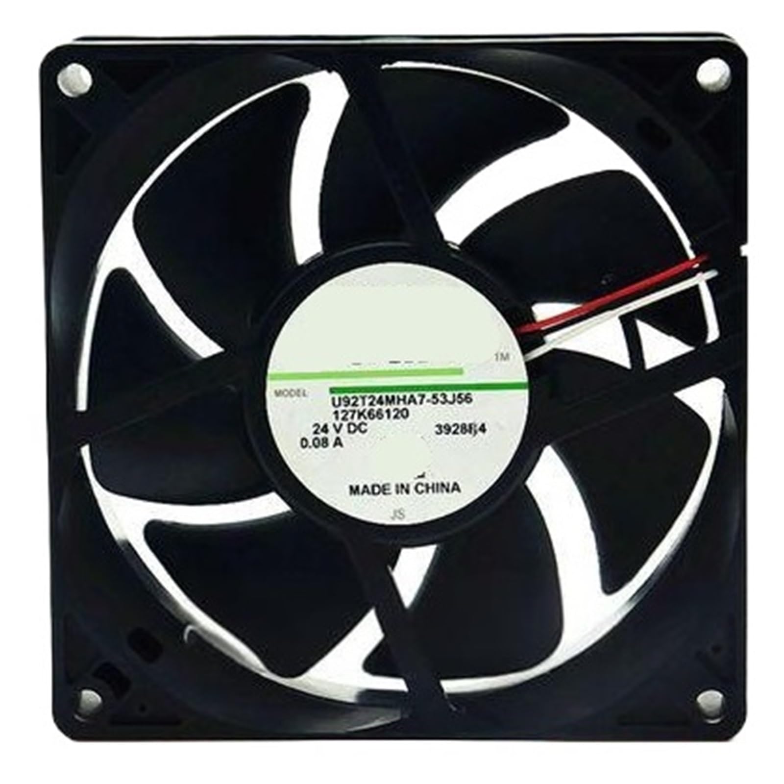 PEQYUACTE U92T24MHA7-53J56 DC 12V 0.08A 92x92x25mm 3-Wire Cooling Fan