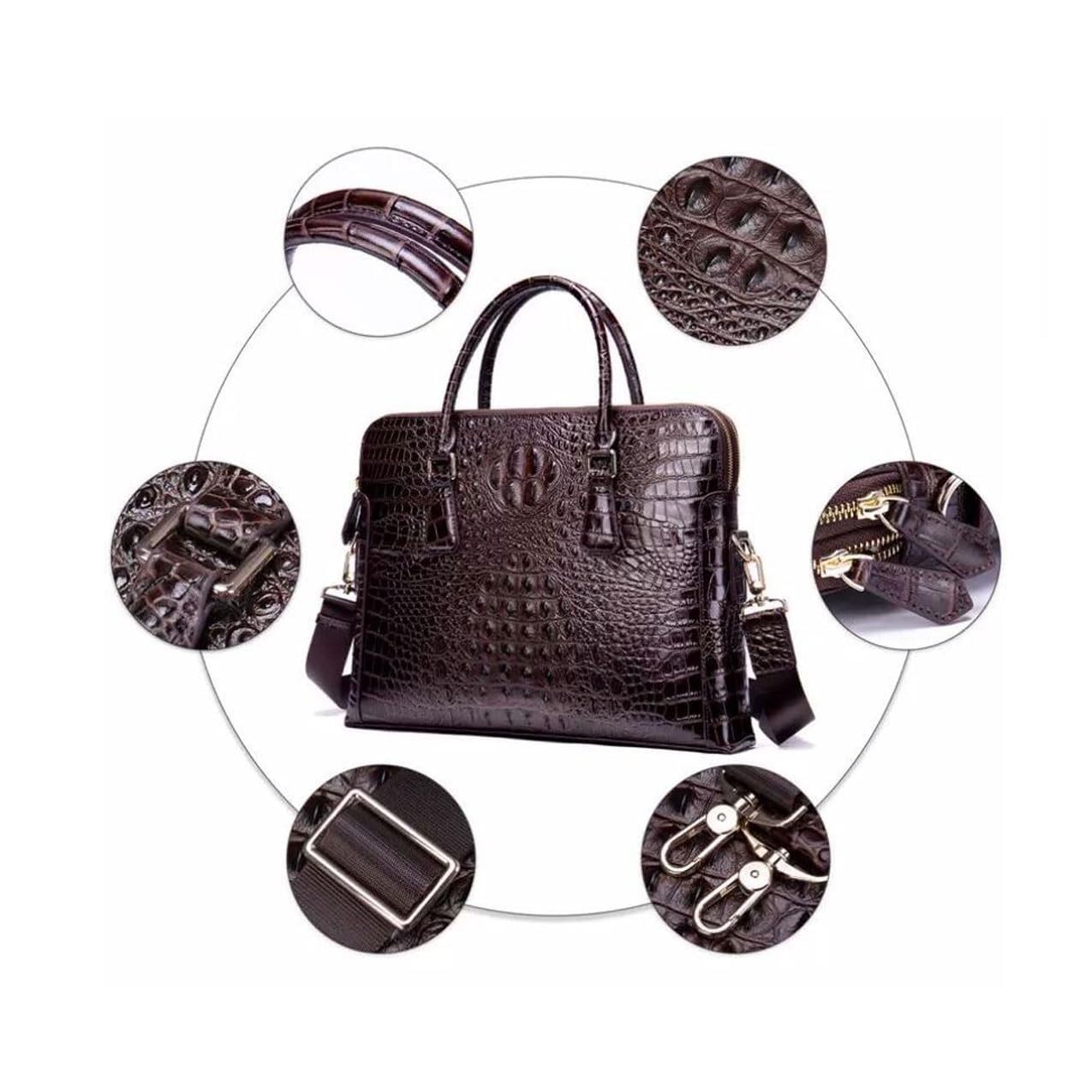 Porte-documents en cuir Sacs de messager for ordinateur portable for hommes