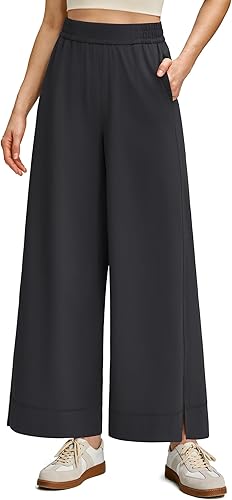 G4Free Lightweight Wide Leg Ankle Pants for Women Breathable Yoga Trousers with 