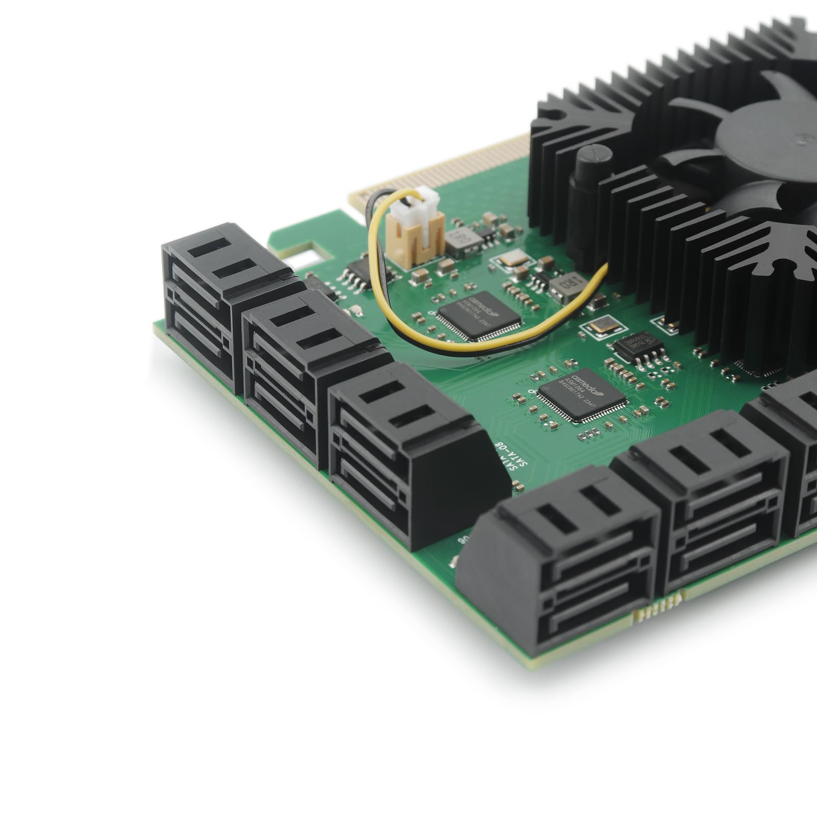 PCIEx16 to 24-Port SATA 3.0 Expansion Card with 20 inches SATA Bundle Cables for Desktop SSD/HDD, Plug & Play, Compatible with Windows/Linux/ESXi