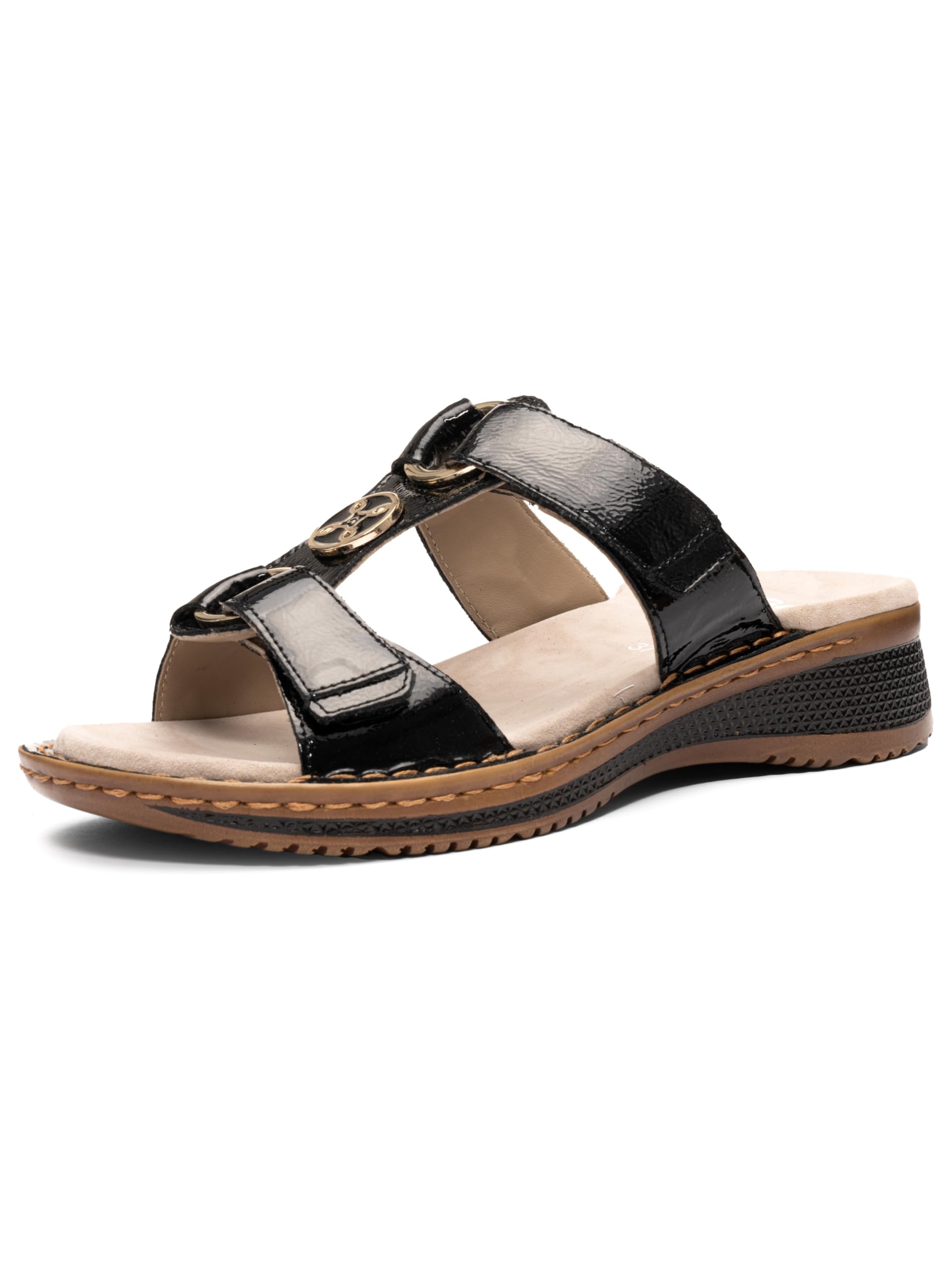ARA Women's Hawaii Slippers, black, 8.5 UK