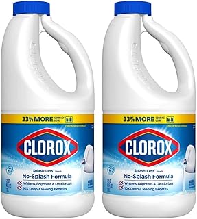 Clorox Splash-Less Liquid Bleach, Regular - 40 Ounce (Pack of 2)
