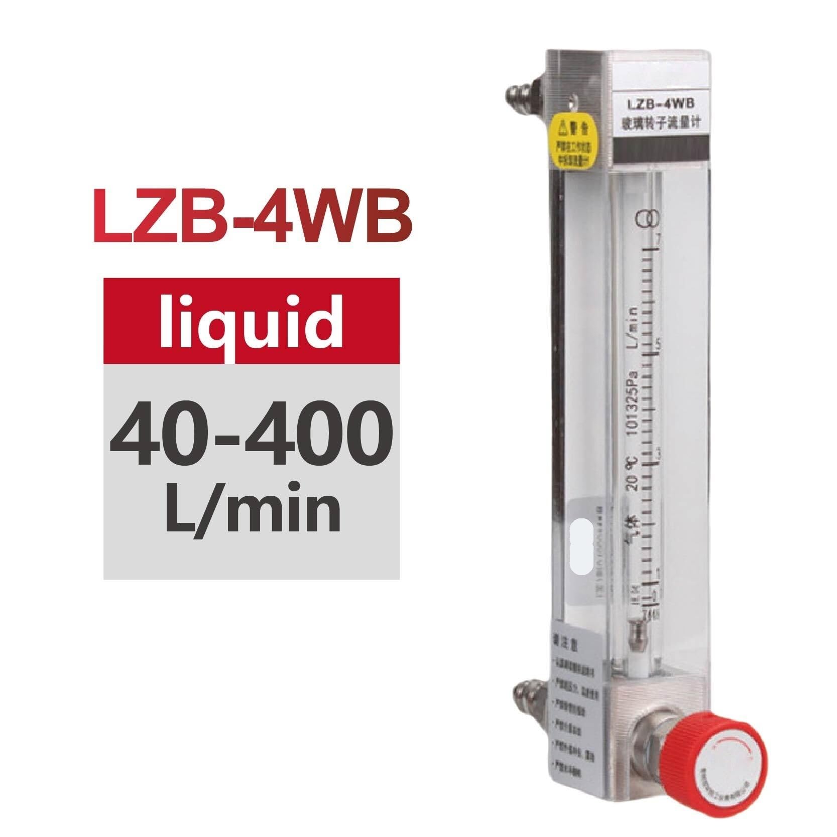 Medidor de flujo rotámetro de tubo de vidrio LZB-4WB, medidor de flujo de área Variable for aire, agua, oxígeno, nitrógeno, Gas líquido(Contact us)