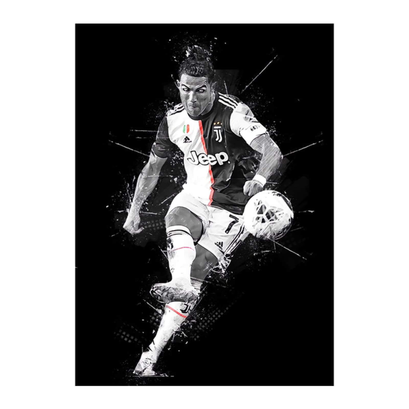 BDHcdfAJGf Cristiano Ronaldo Murale Art Football Star Affiches et Gravures Artiste Sportif Toile tableau Peinture Murale Tableaux Salon Decoration de La Maison 40x60cmx3 Sans Cadre