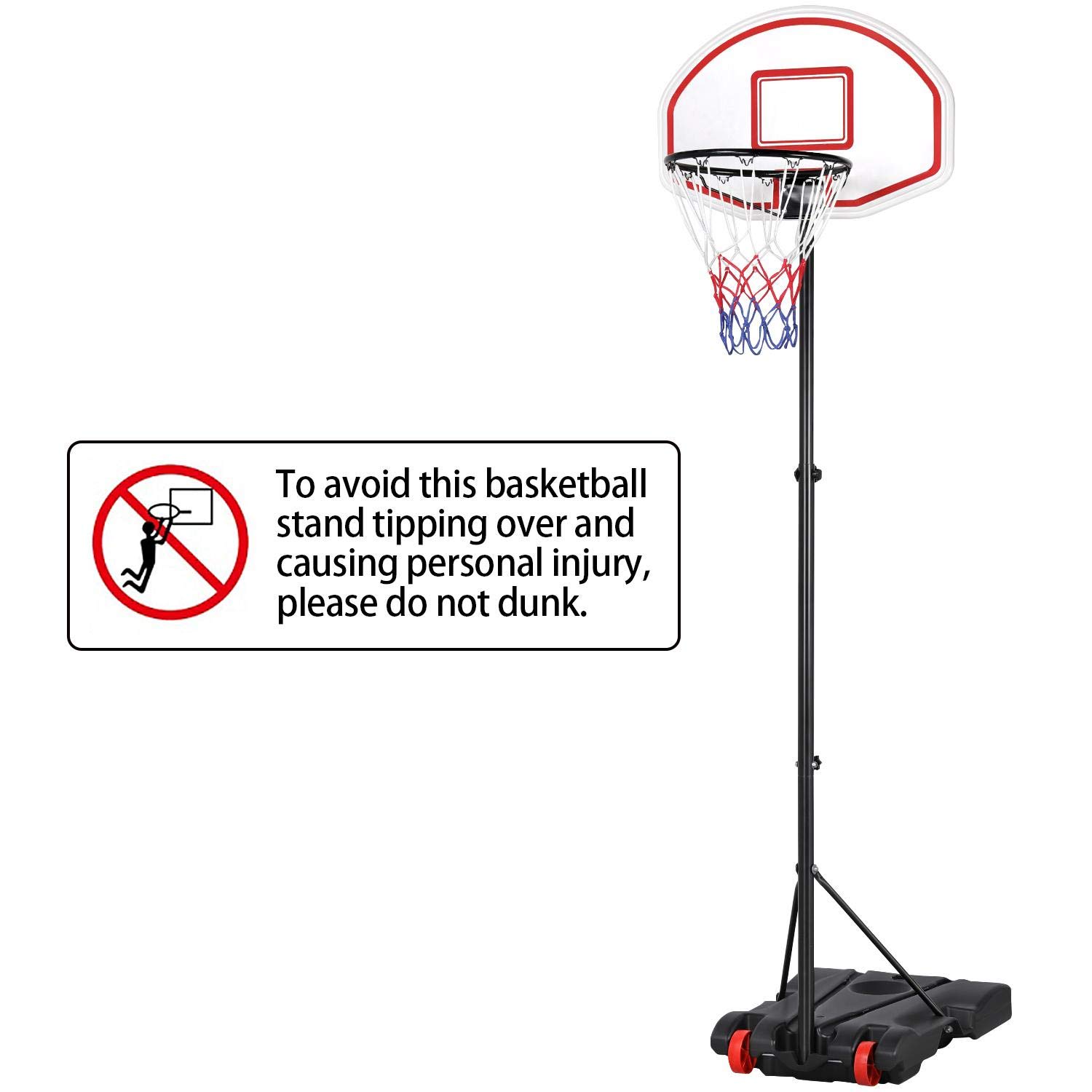 YAHEETECH Portable Basketball Hoop System for Youth Indoor Outdoor w
