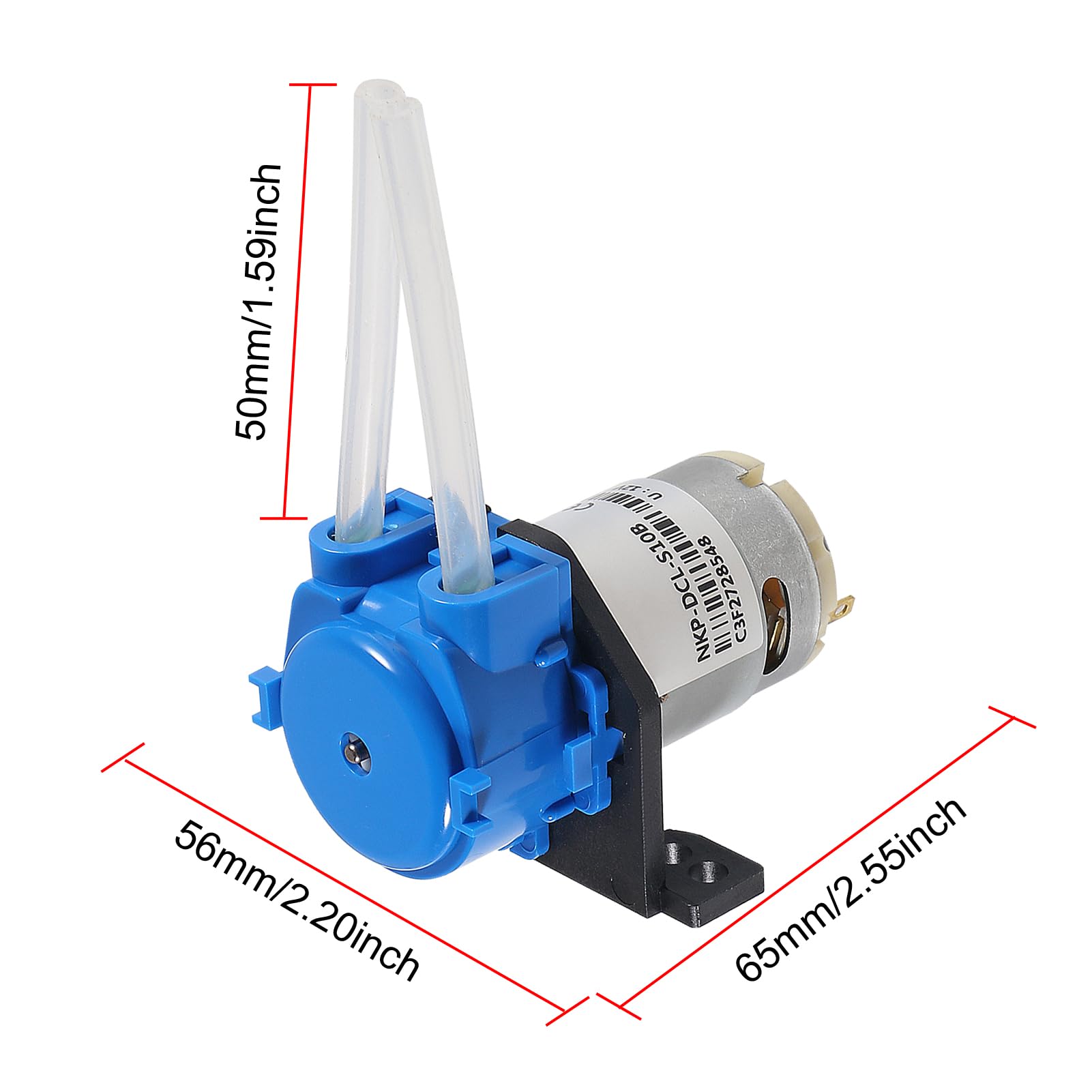 4Pcs DC 12V Self Priming Mute Peristaltic Liquid Pump Dosing Pump L Bracket Lab Peristaltic Water Pumps with Connector for Aquarium Analytical Home Bonsai Irrigation Watering DIY Lab Analytical - Image 6