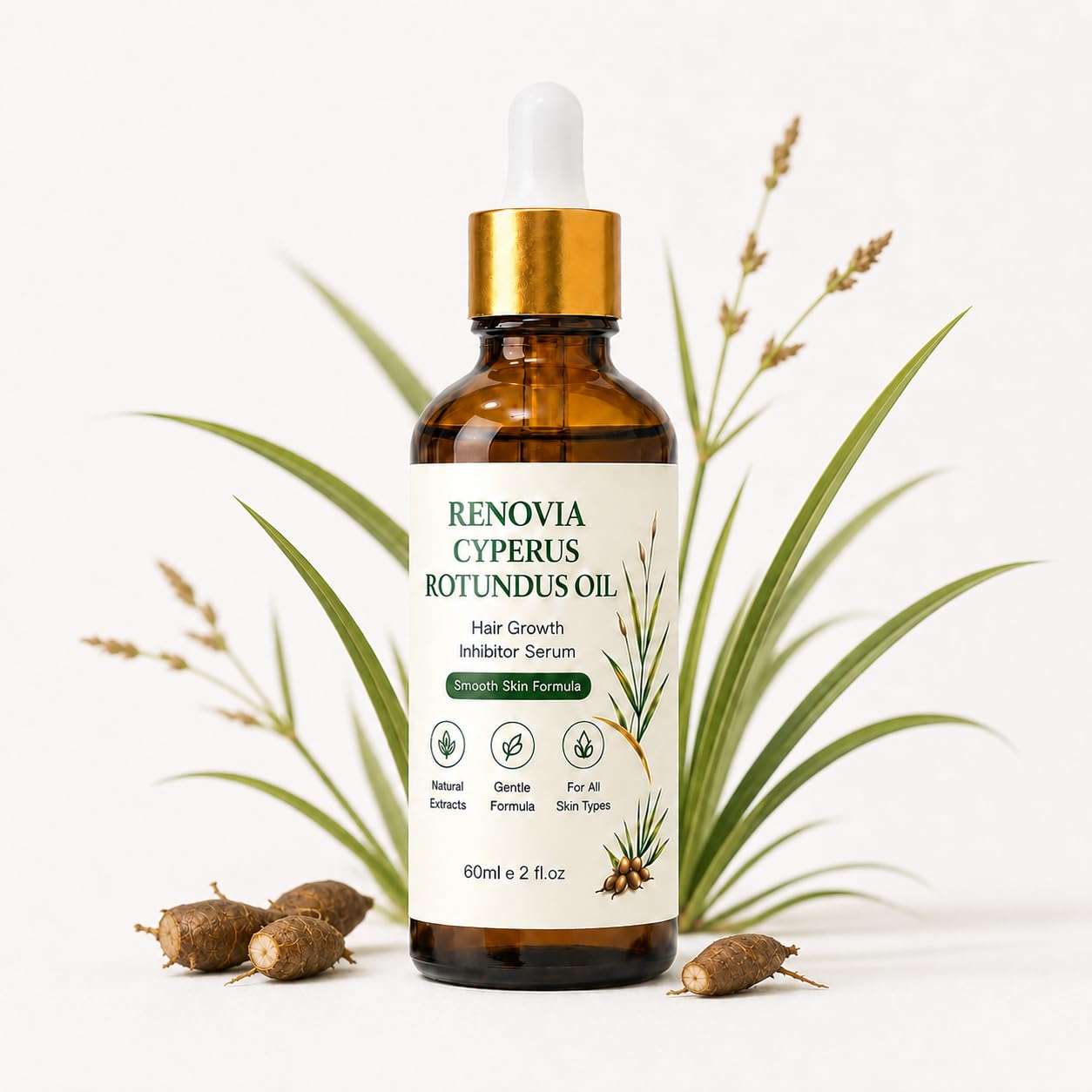 Cyperus Rotundus Oil Body Hair Inhibitor for Women