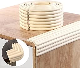 Ayidarom 2-Meter, Edge Protector, Baby Proofing Protector Strip for Kids, Corner for Sharp Edges, Desk, Table, Bed (W Shape, Cream)