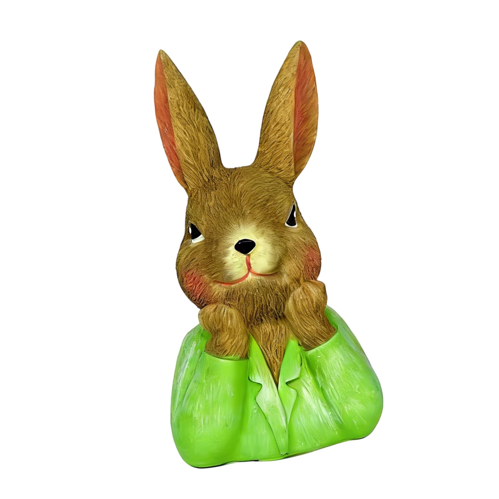 NVOQILIN Rabbits Resin Tabletop Decoration Hand Painted Ornament Celebratory Rabbits Statue for Home Party Shelf Display Decorative Figurine