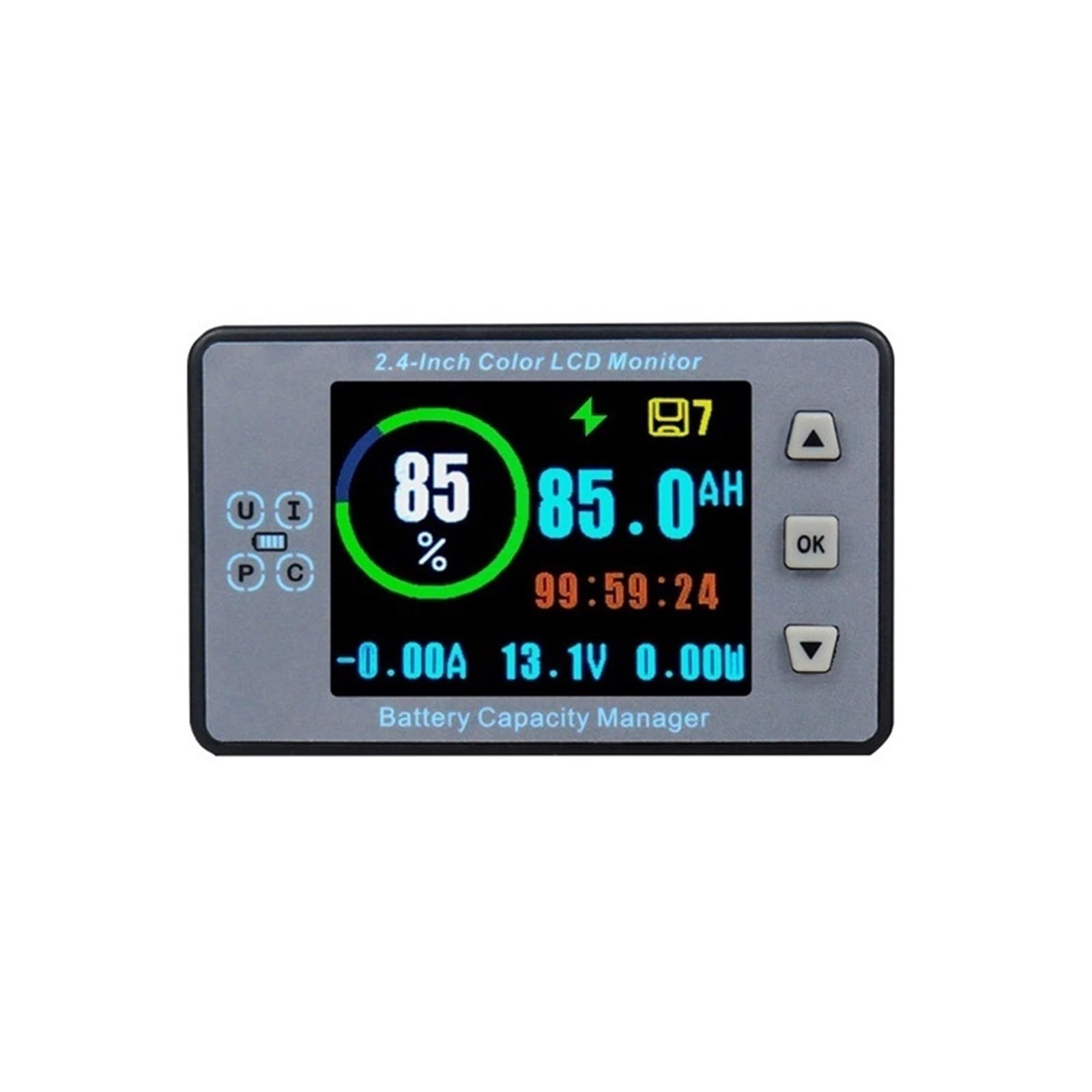 DC8-100V Tester pojemności baterii Wskaźnik pojemności Miernik mocy do licznika kulombów LiFePO Akcesoria do narzędzi samochodowych(0.2A-500A)