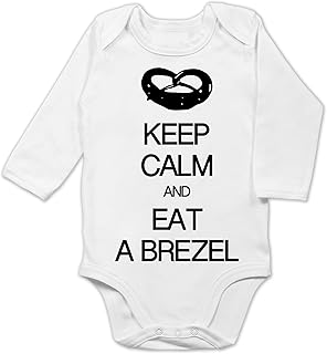 Shirtracer - Oktoberfest & Wiesn Baby - Keep Calm and eat a brezel - Baby Body Langarm