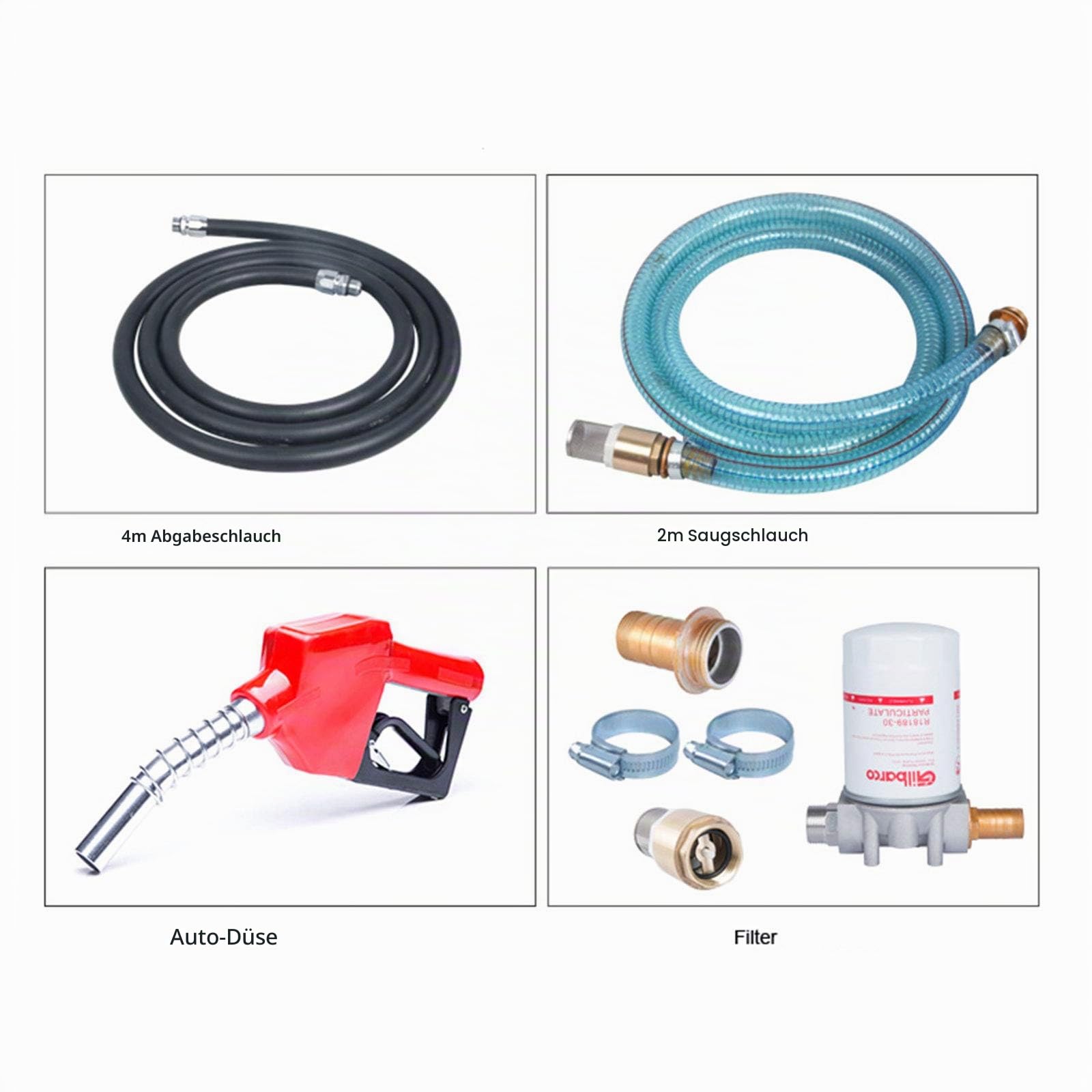 550W 230V Selbstansaugende Dieselpumpe 60L/min Dieseltankstelle Dieselmeister Heizölpumpe mit Zapfpistole Abschaltautomatik Ölpumpe