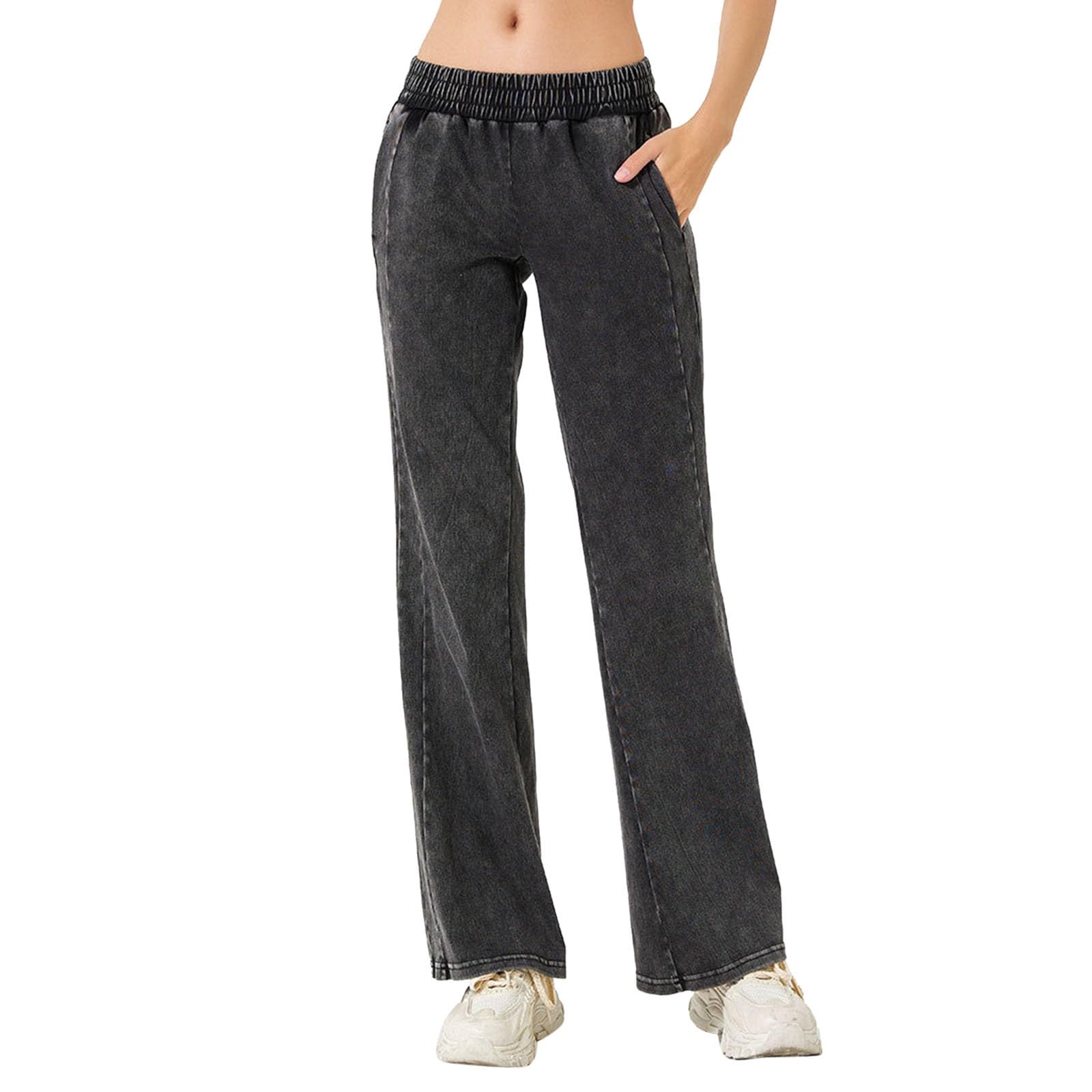Pantalones De Verano Mujer Verano, Pantalones Vaqueros Mujer De Trabajo, Holgados Cintura Lavada Y Pulida Pantalón Deportivo Pantalon Pantalón Pantalon Pirata