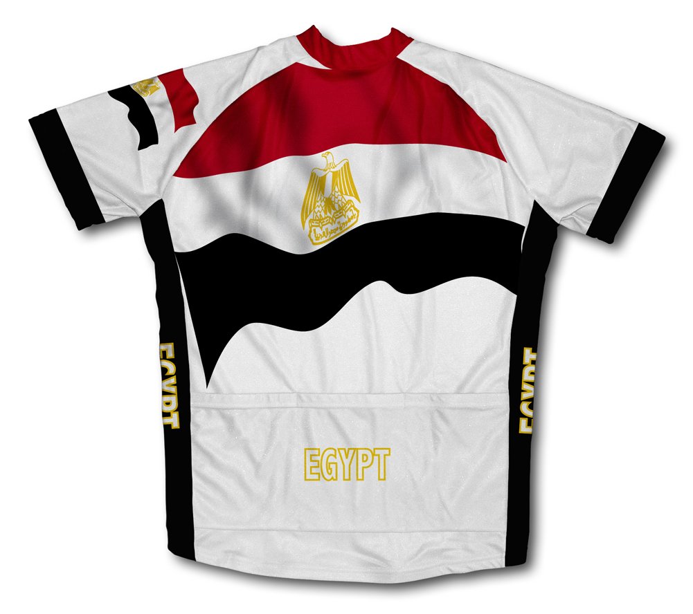 ScudoPro Egypt Flag Short Sleeve Cycling Jersey for Men - Size 4XL