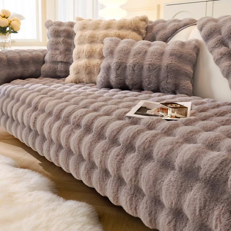 Housse de canapé gris foncé réversible 180x230 cm universelle pour salon de 1 à 4 places