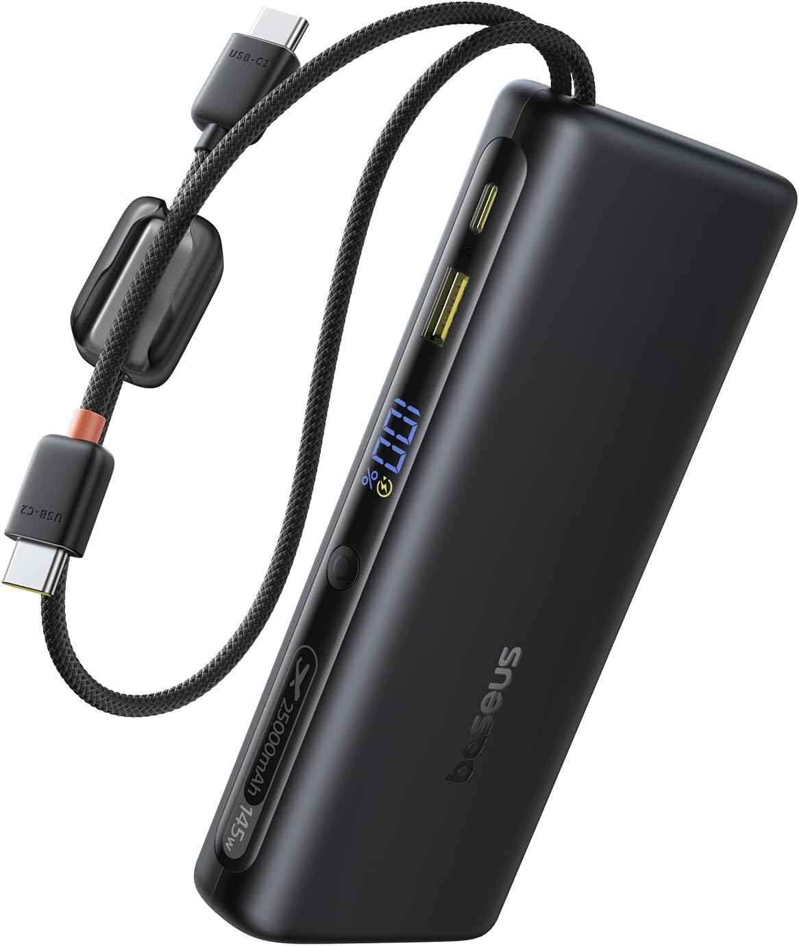 25000mAh Power Bank, CCC Certified 145W Laptop Portable Charger | Dual Built-in USB-C Cables, PD3.1 Fast Charging Battery Pack for MacBook Pro/Air,iPhone 17/16 Series Galaxy S25/S24