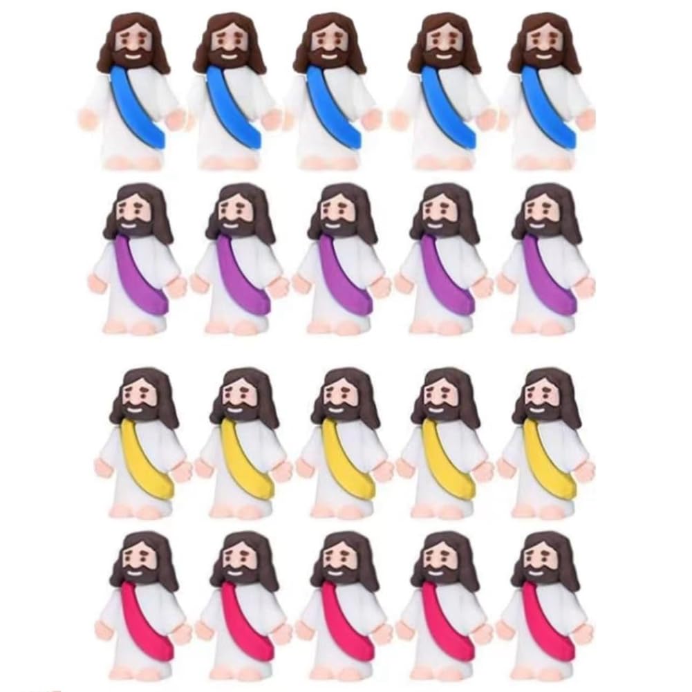 CTRLZS 20PCS Jesus Toys Mini Easter Decoration Baby Jesus Figure Christ Religious Saviors Jesus Doll Religious
