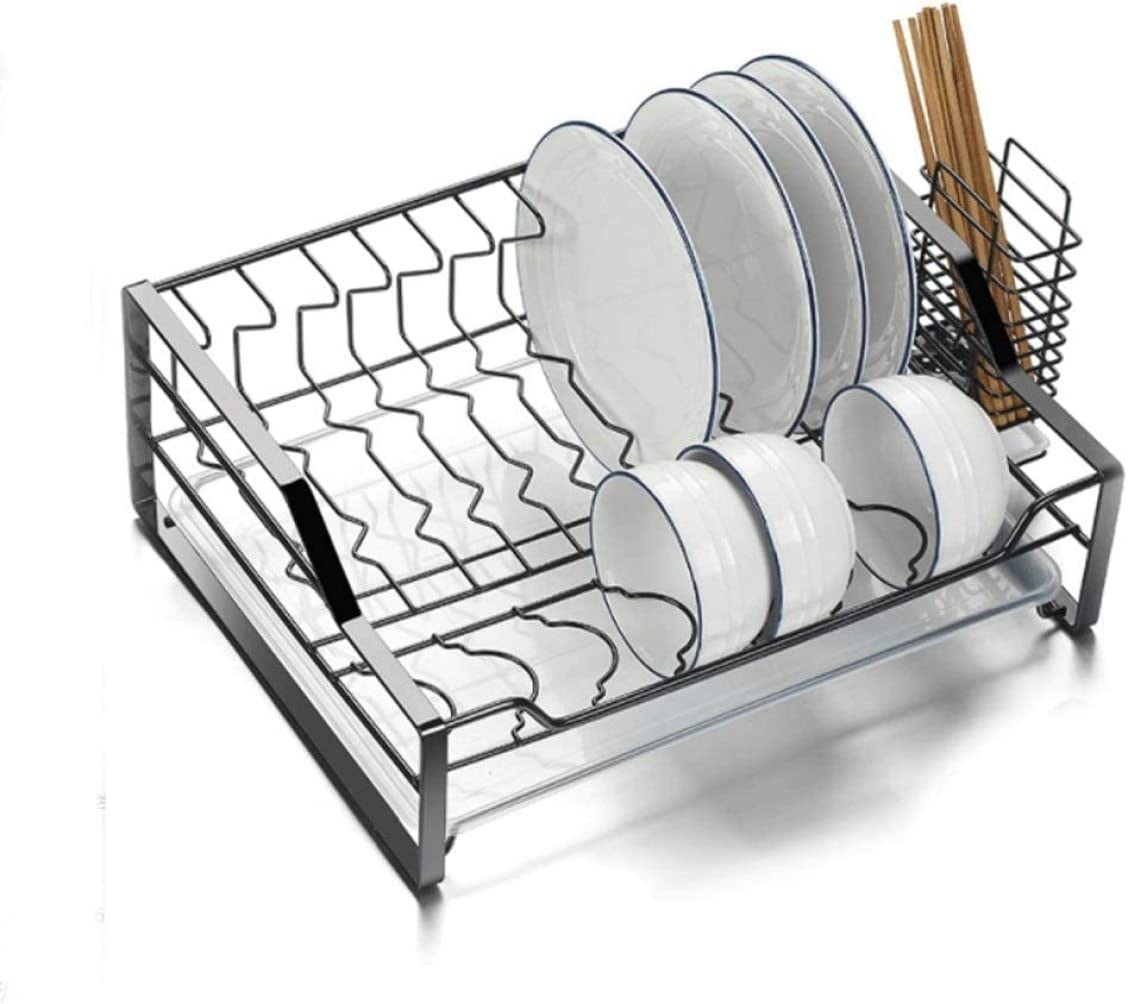 Escurridor de Platos de Acero Inoxidable, Rejilla de Secado de Cocina, Estante para encimera de Cocina, Rejilla de Secado de Cubiertos