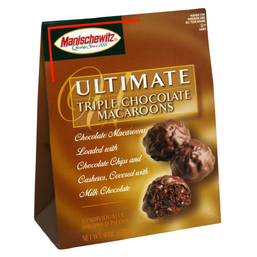 Manischewitz Macaroons, Ultimate Triple Chocolate, Passover, 6-ounces (Pack of 3)