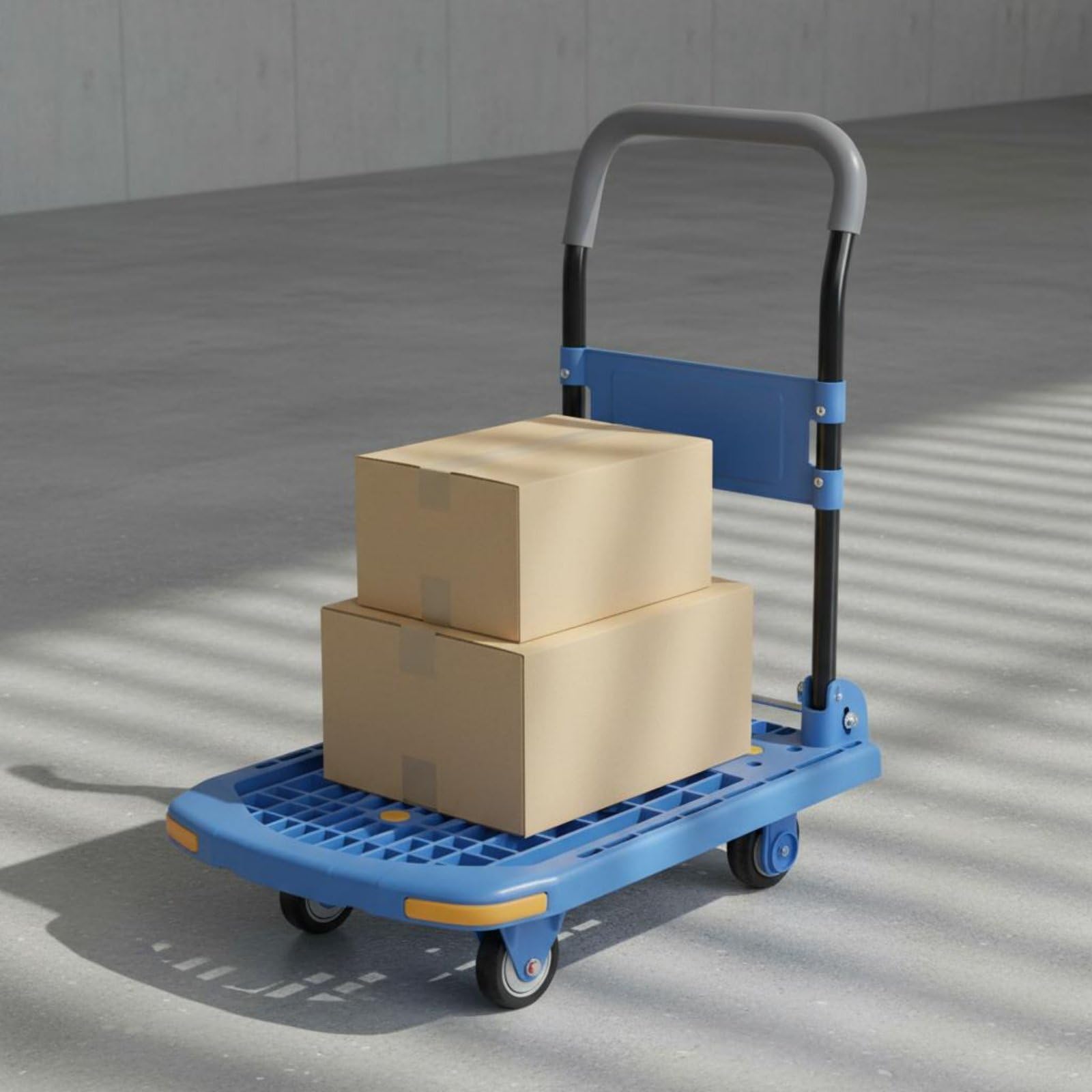 Faltbarer Transportwagen Handwagen Plattformwagen Klappwagen mit Strapazierfähigem PP Material Und Verstärktem Rahmen für Heimbedarf, Style to 1
