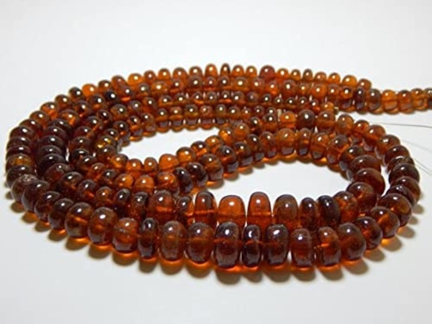 Grenat hessonite perles rondelles lisses naturelles pour créer vos bijoux bohèmes chic uniques