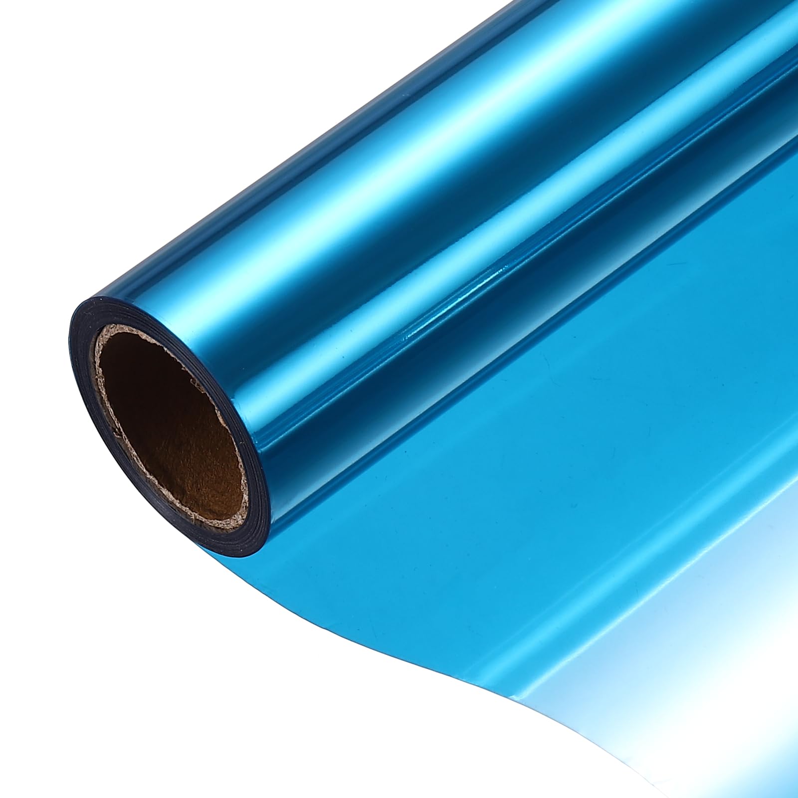 sourcing map Privacy Window Film, PVC One-Way Mirror Window Tint Reflective Heat Control Non-Adhesive Static Cling Glass for Home Office Privacy Protection, Light Blue Silver(80cm x 300cm)