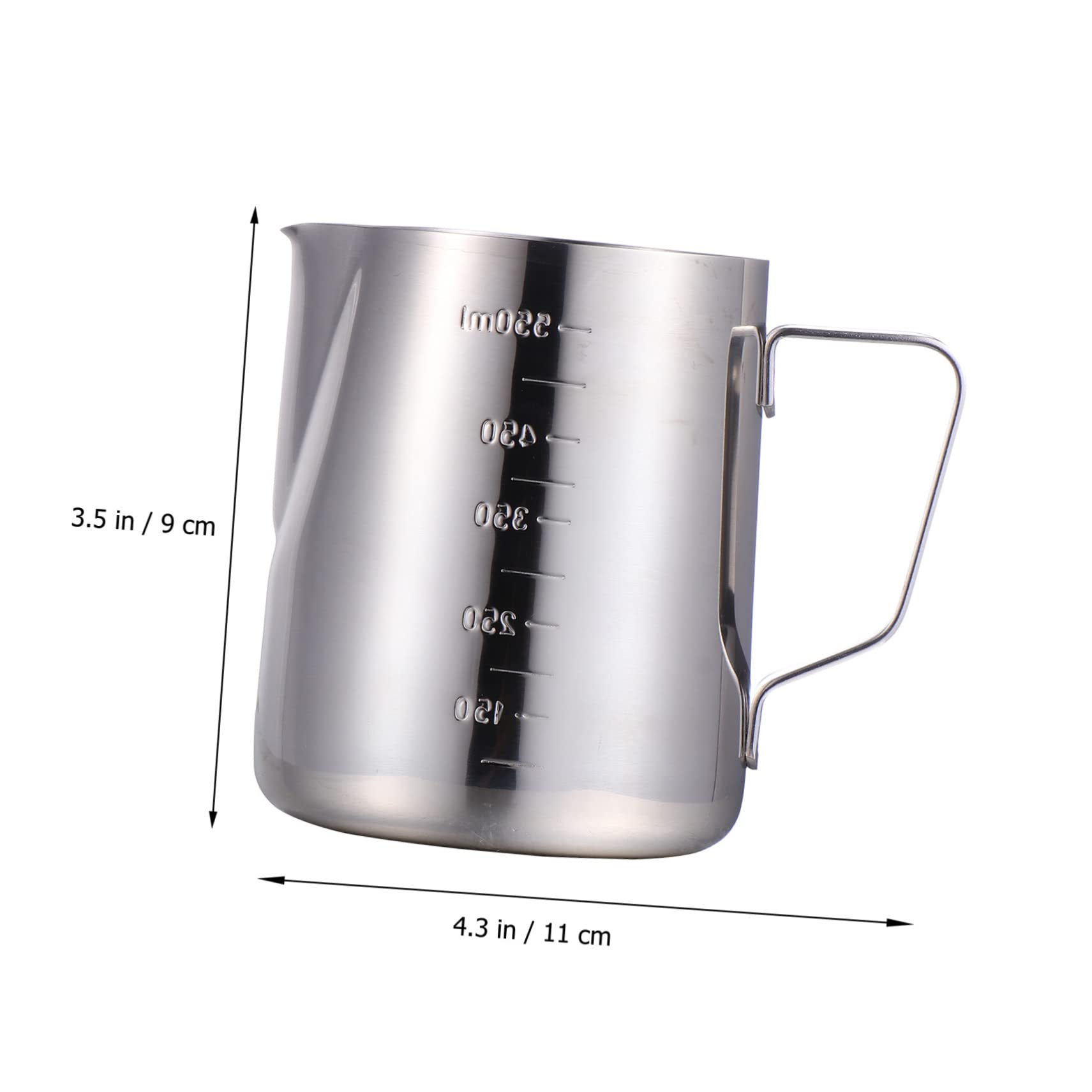 Ciieeo 2 Stck. Messbecher mit Ausguss Praktischer Latte Art Becher für Flüssigkeiten Lebensmittelechter Kaffeekrug mit Komfortgriff für Küche und