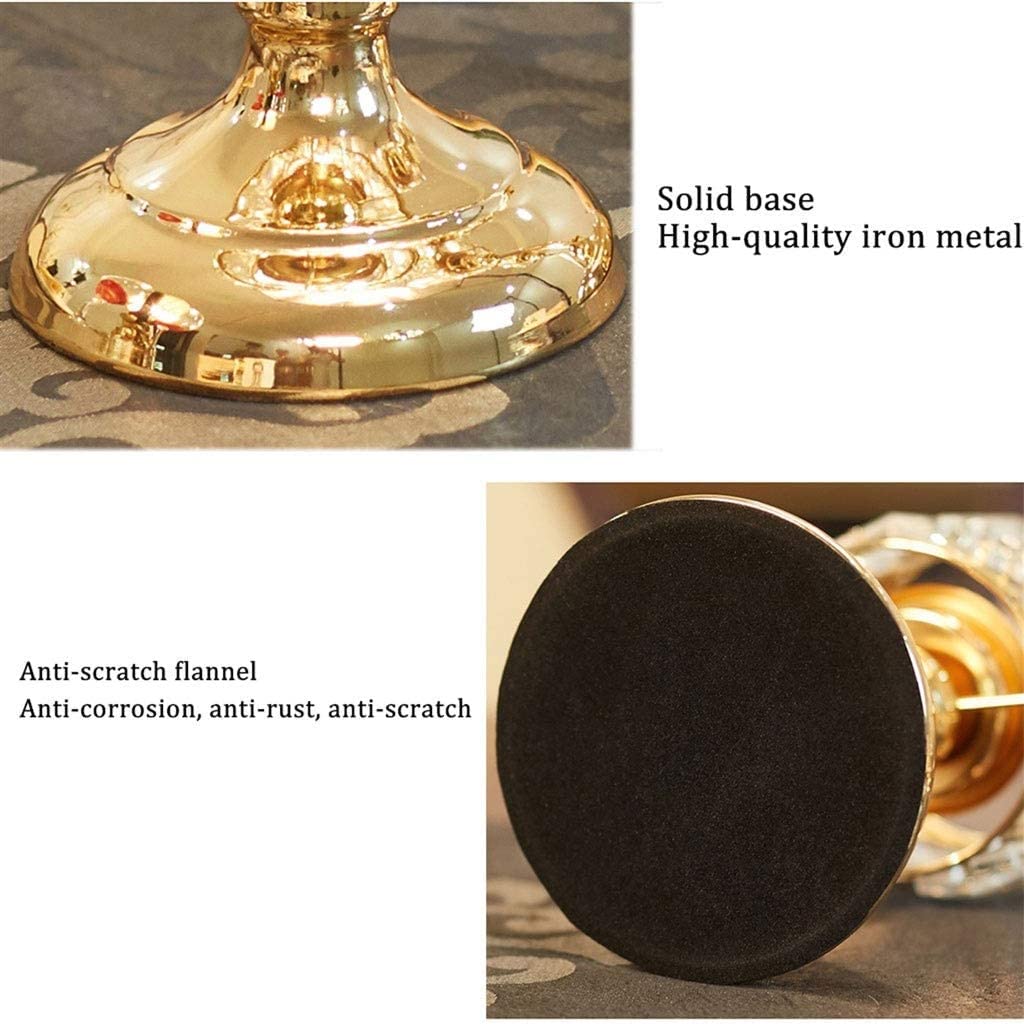 Kerzenständer Kerzenhalter Kerzenständer Kerzenhalter Dekoration Kristall Gold Säule Kerzenhalter 3-teiliges Set for Restaurant Wohnzimmer Kerzenhalter Stabkerze Teelichthalter