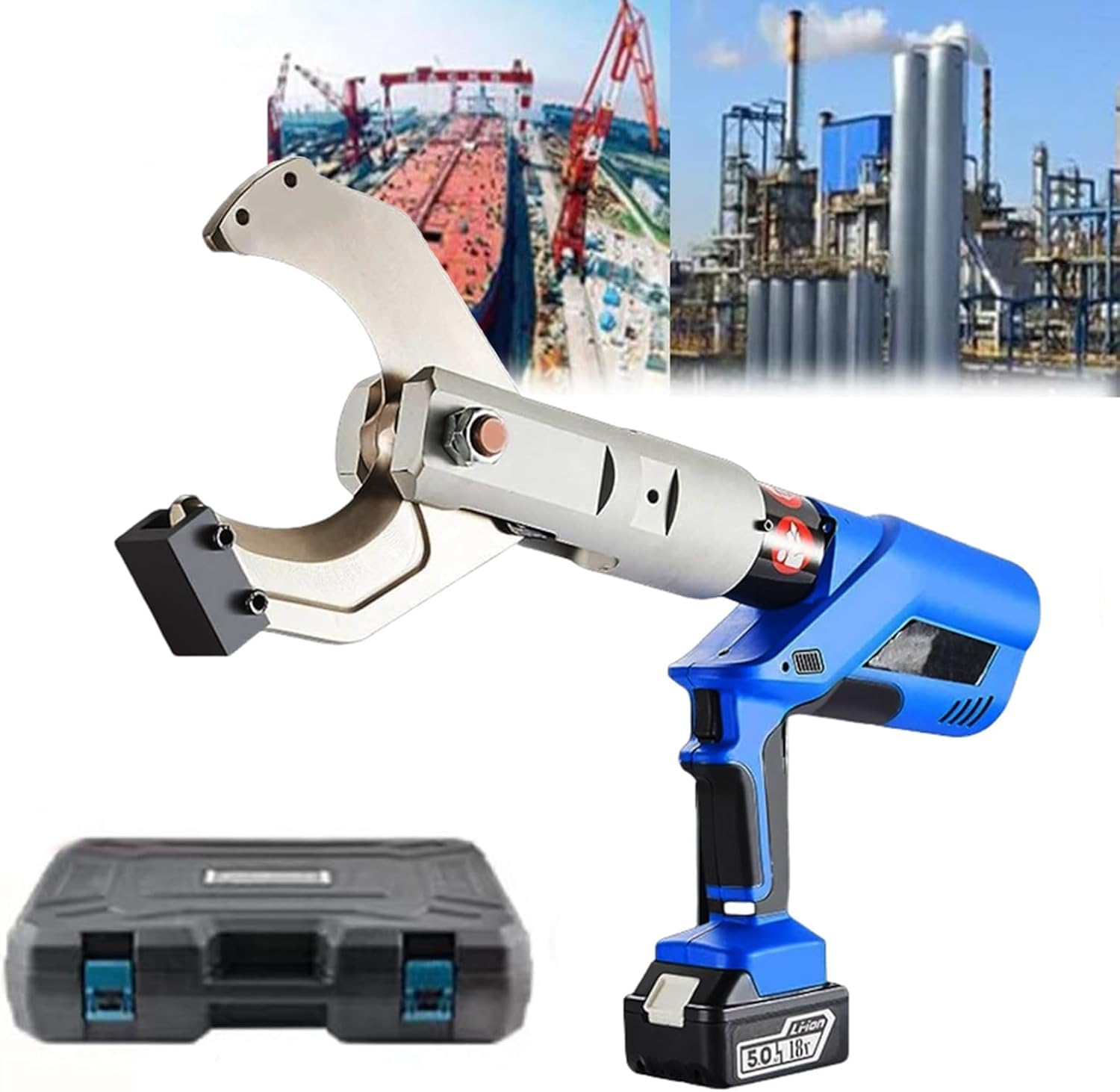 LMRXOFE Battery-powered Electric Hydraulic Cable Cutter 150kn-250kn For 85mm-120mm Aluminum & Armored Copper Cables - Heavy-duty Wire Cutting Tool Ez105c a