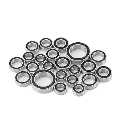 INJORA Steel Sealed Bearing Kit for TRX4M 1/18 RC Crawler, 22PCS (Black)