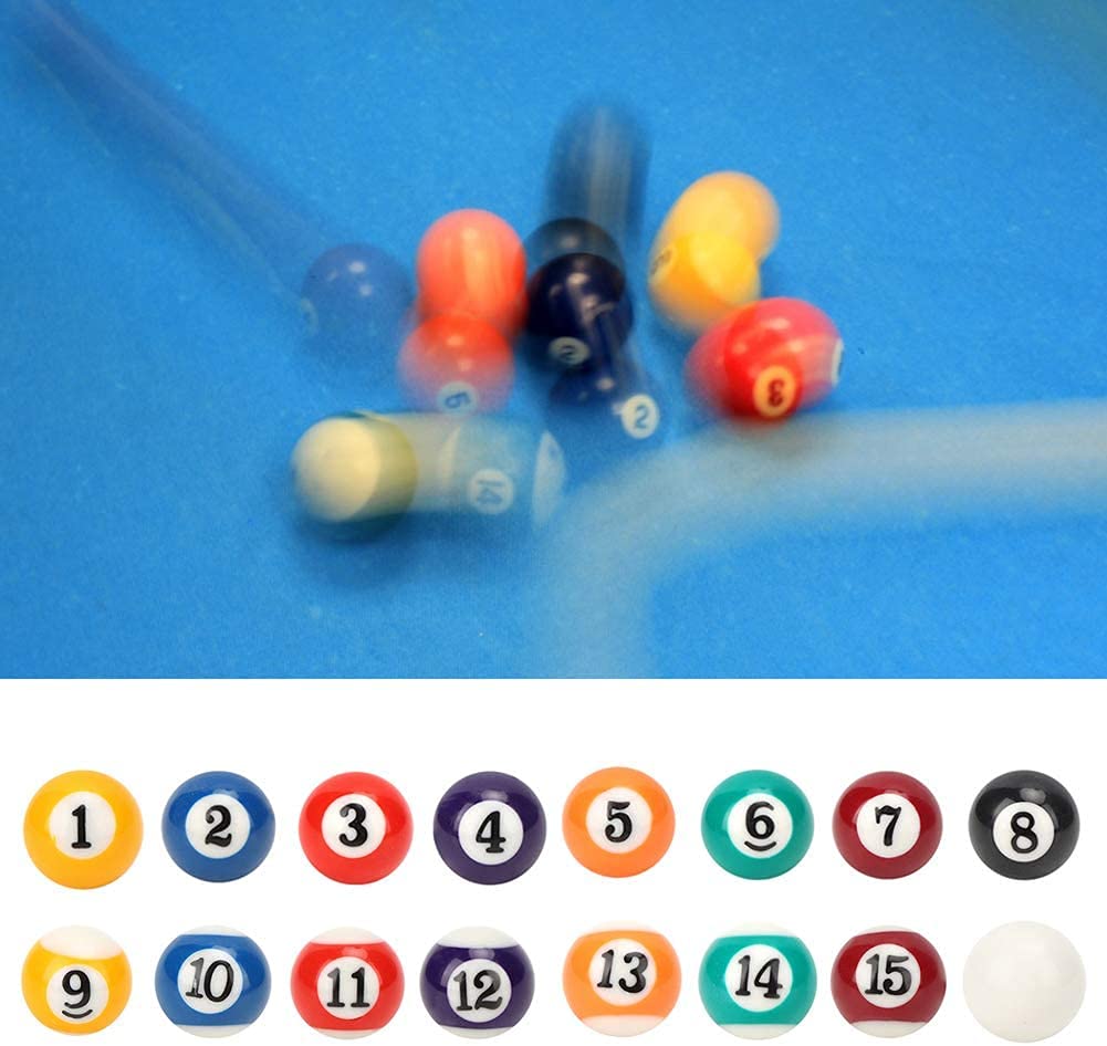 Vanessanty – Set De 16 Billes De Billard – 25 Mm – En Résine Polyester – Couleurs Variées – Pour Table Mini