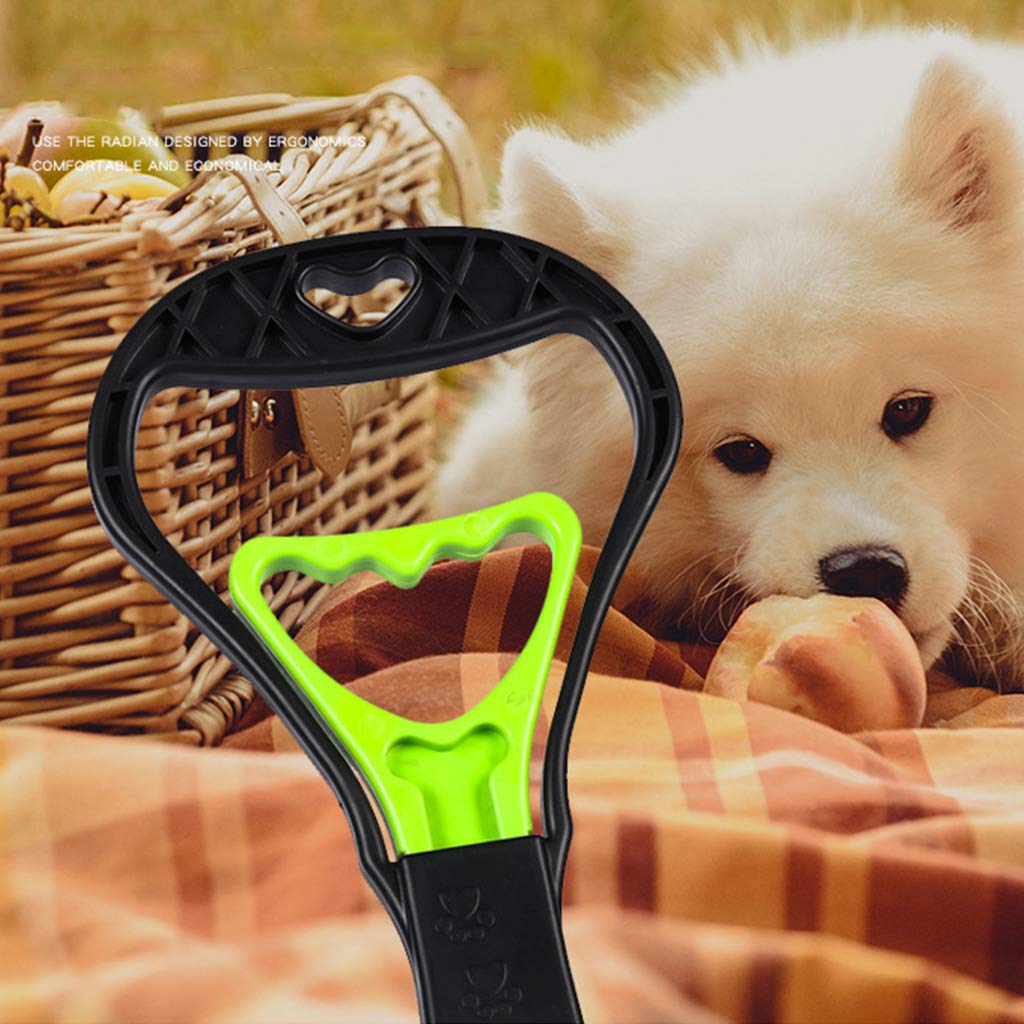 Pelle à déjections canines améliorée avec manche long, pas de baisser, ramasser facilement les déchets, la saleté, le gravier, la mâchoire - Jouet indestructible contre l'ennui pour petits chiens