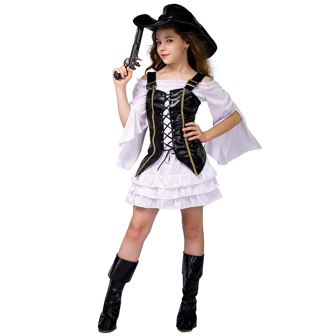 Costume da Pirata Cool per Ragazze di Lusso