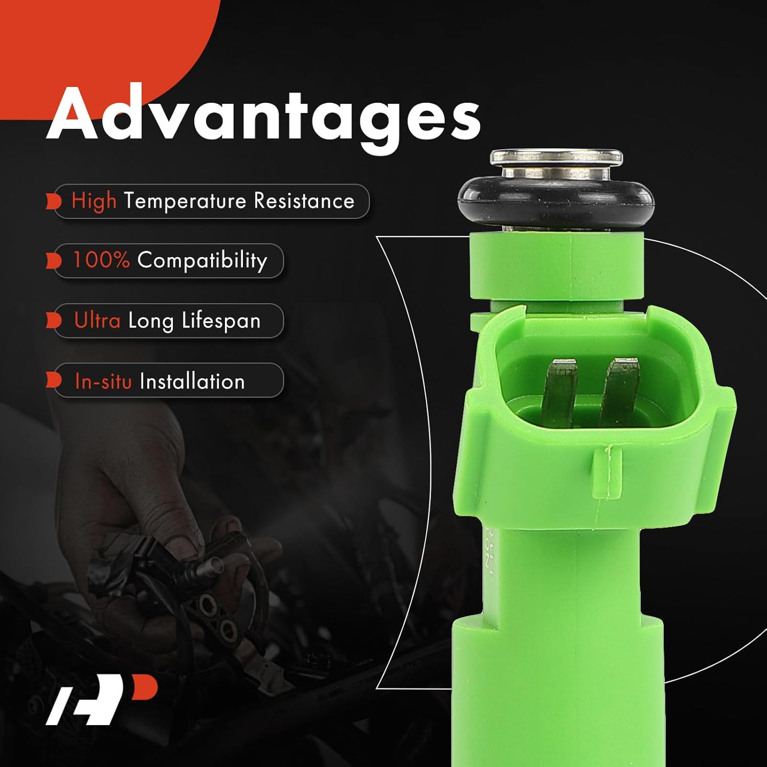 A-Premium 6 Pcs 12 Holes Fuel Injectors Compatible with Nissan Altima 2007-2018, Murano 2009-2020, Quest 2011-2017 350Z & Infiniti Q70 2017, EX35, FX35, G35, 3.5L Replace# 16600JK20A