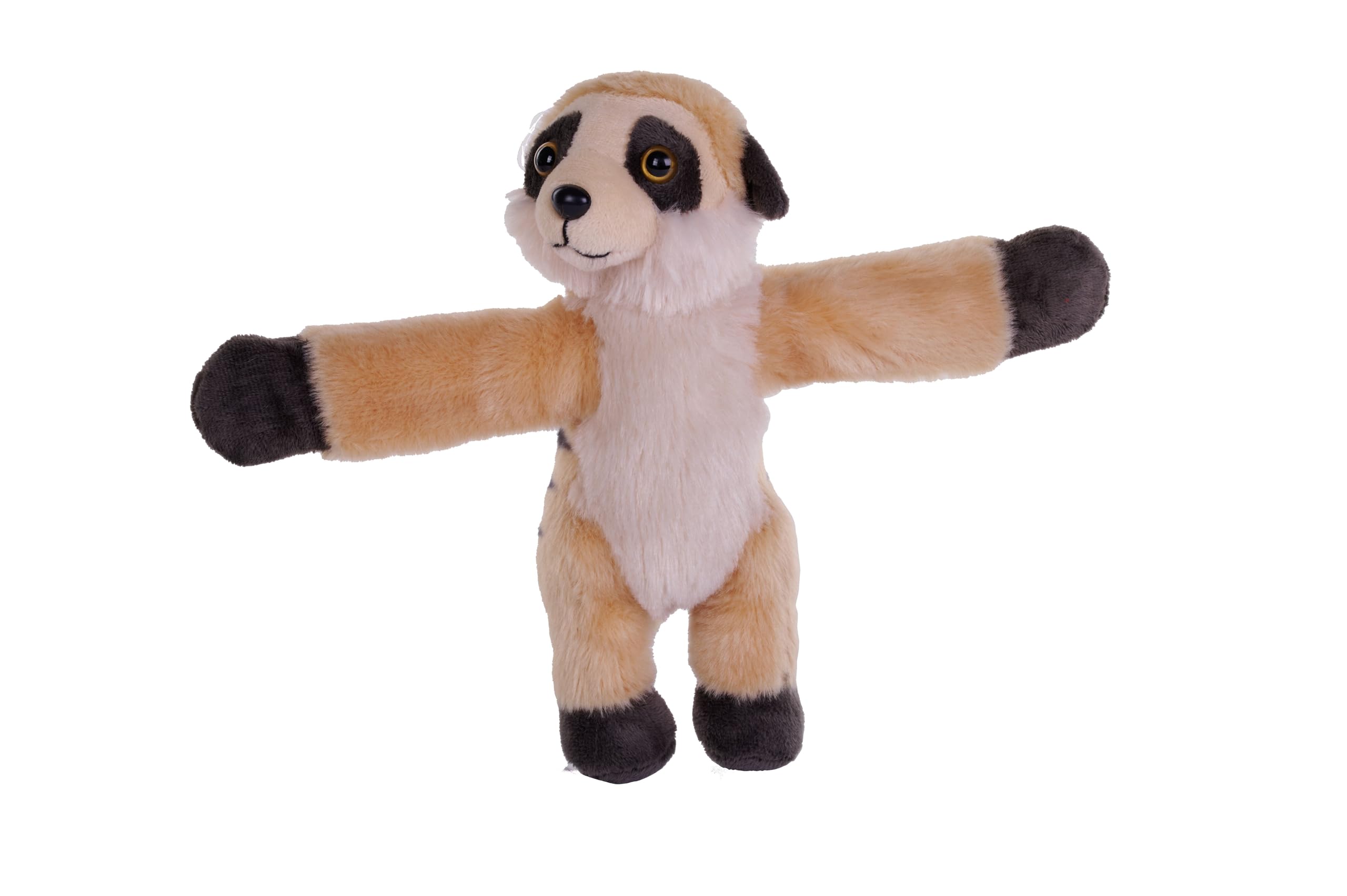 Wild Republic Huggers Meerkat, Stuffed Animal, 8 Inches, Slap Bracelet, Plush Toy, Fill is Spun Recycled Water Bottles