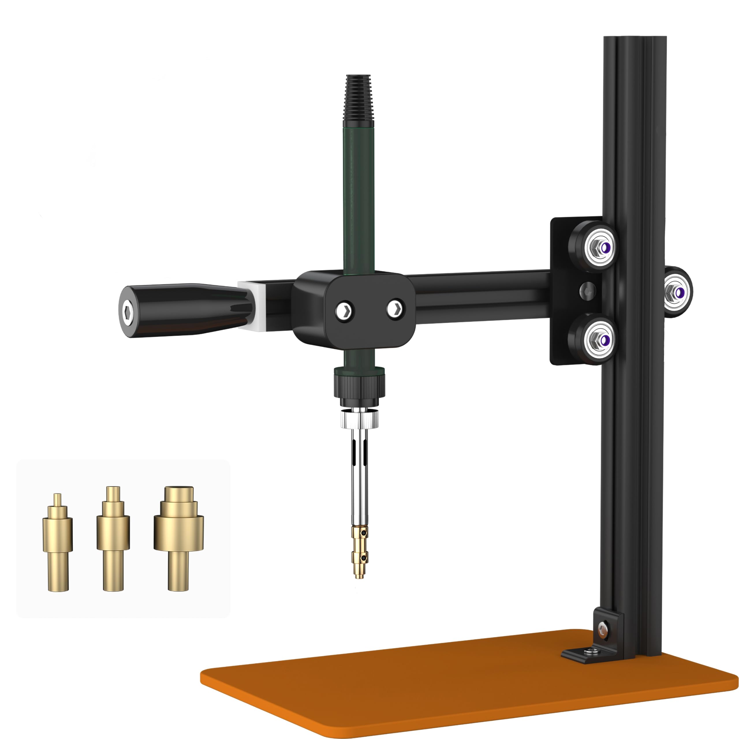 Vertikale Heat Set Inzetpersgereedschap | 90W Soldeerbout, 30 Messing Draadinserts (M3/M4/M5/M6/M8) & Heat-Set Tip | Compatibel met PLA, ABS, PETG | voor 3D Gedrukte Componenten DIY Plastic Onderdelen