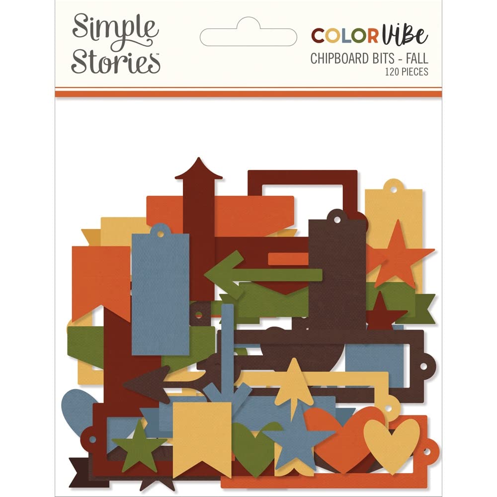 Chipboard Bits & Pieces 120 Pkg Fall embellissements carton Color Vibe