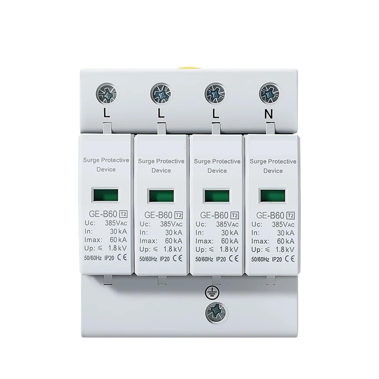 Parafoudre ca 2P4P SPD, parafoudre Domestique Basse Tension 275V 385V(4P AC385V,100KA)